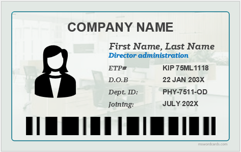 Employee ID Card Template