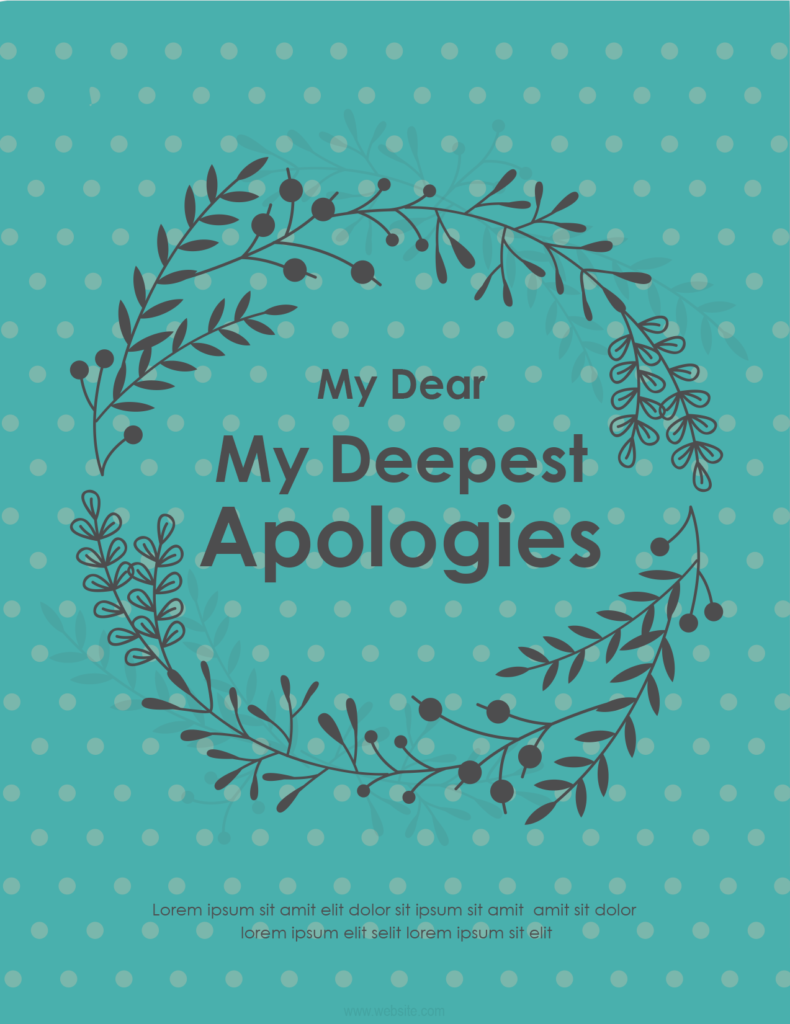 Apology Card Template