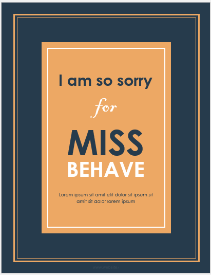 Apology Card Template