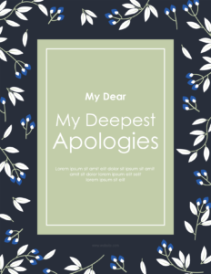 Apology Card Template