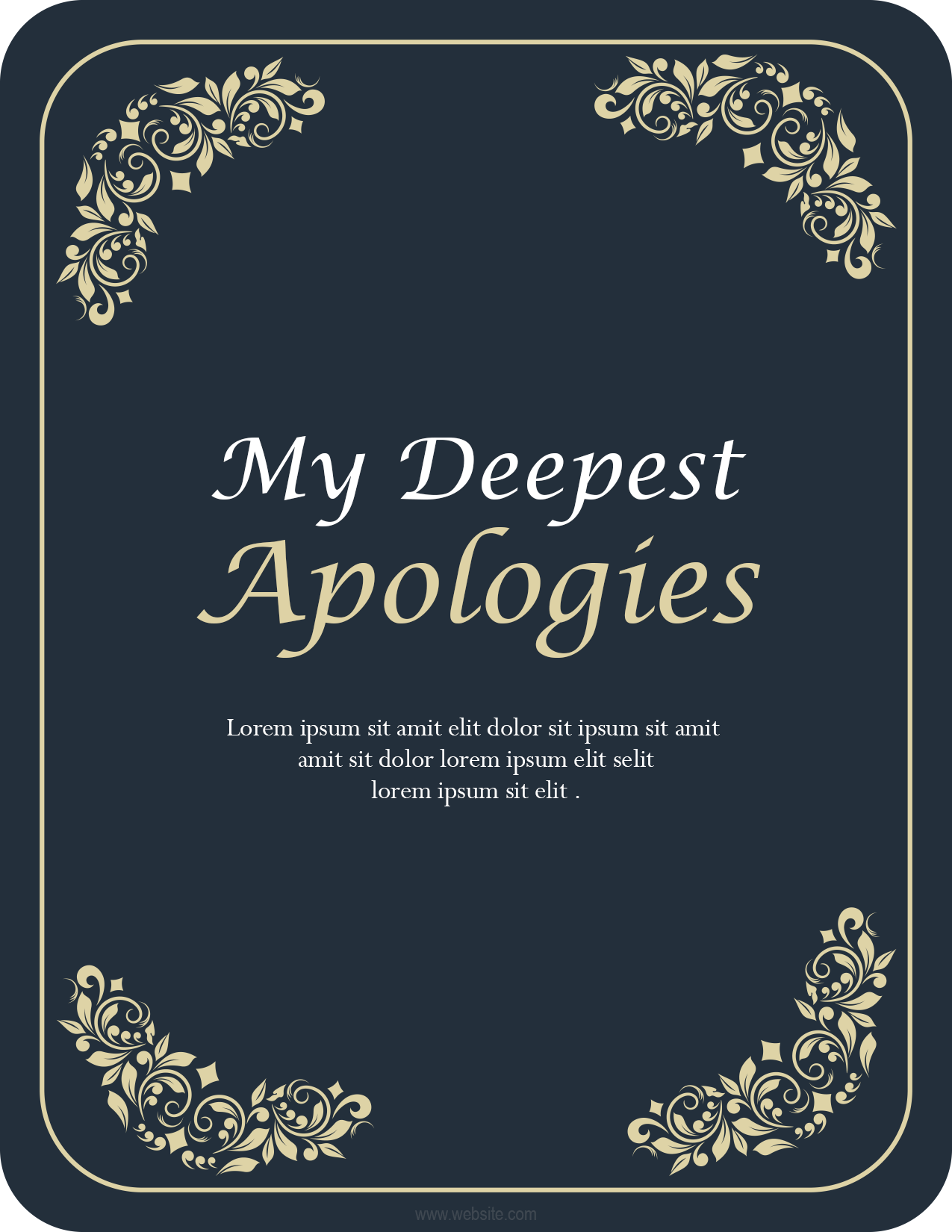 Apology Card Template