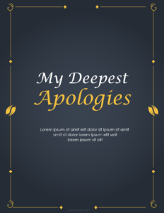 Apology Card Template