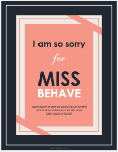 Apology Card Template