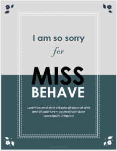 Apology Card Template