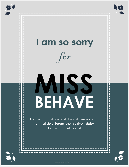 Apology Card Template