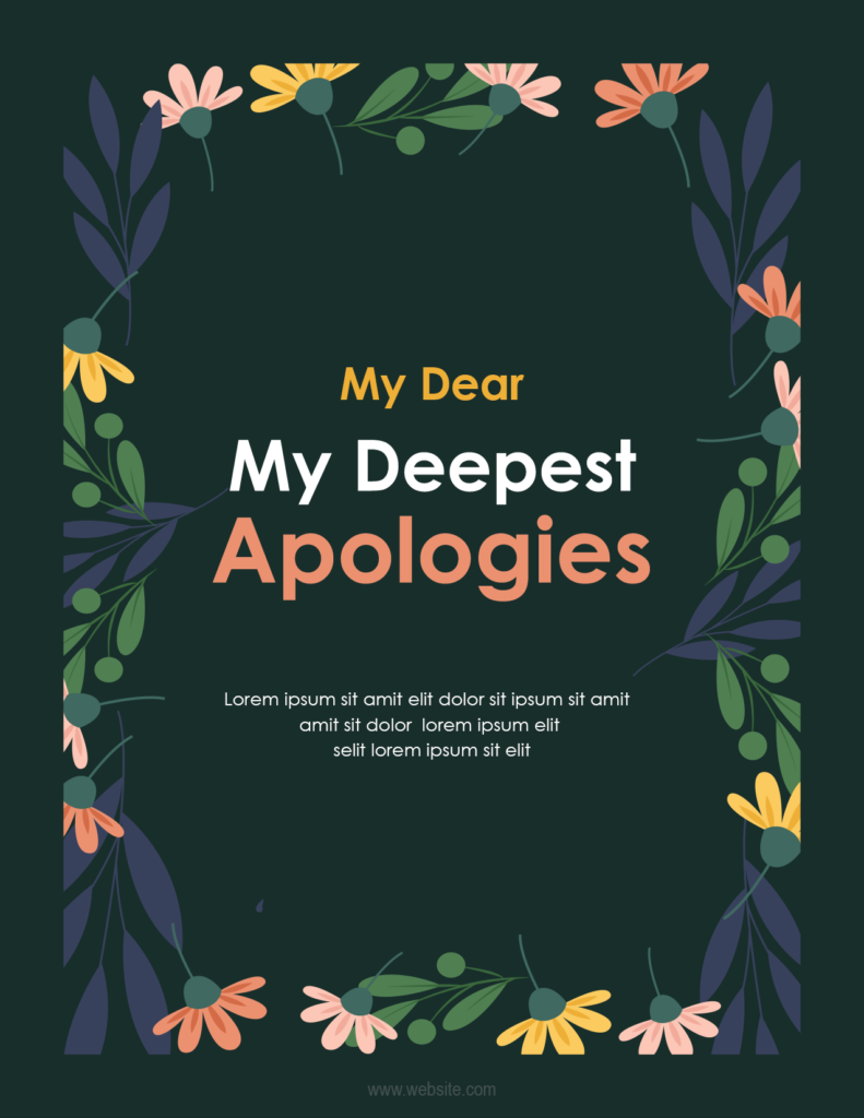 Apology Card Template