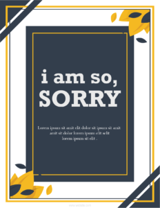 Apology Card Template