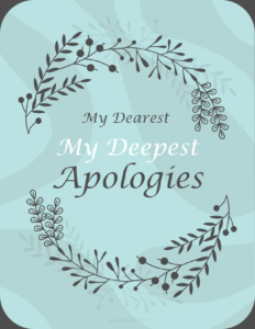 Apology Card Template