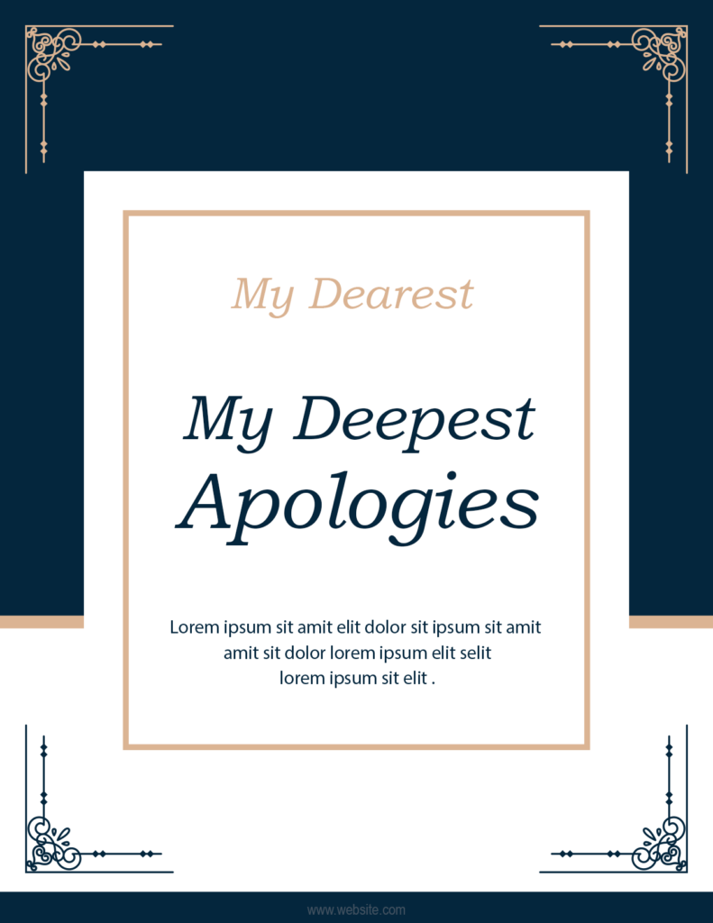 Apology Card Template