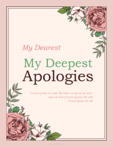 Apology Card Template