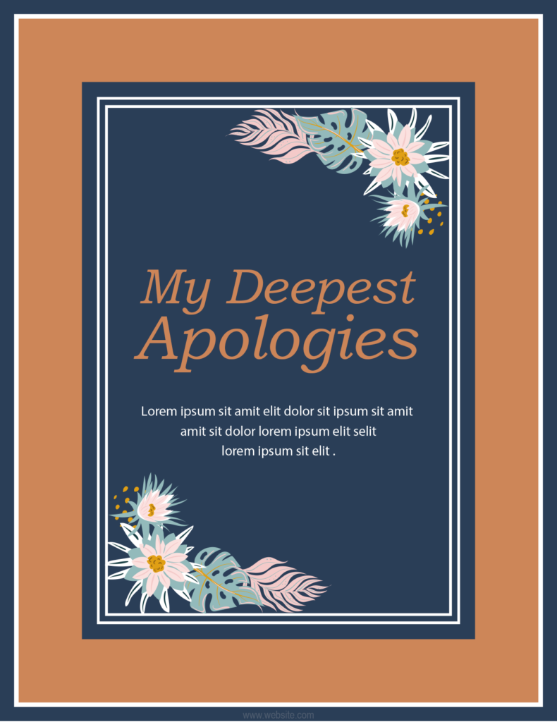 Apology Card Template