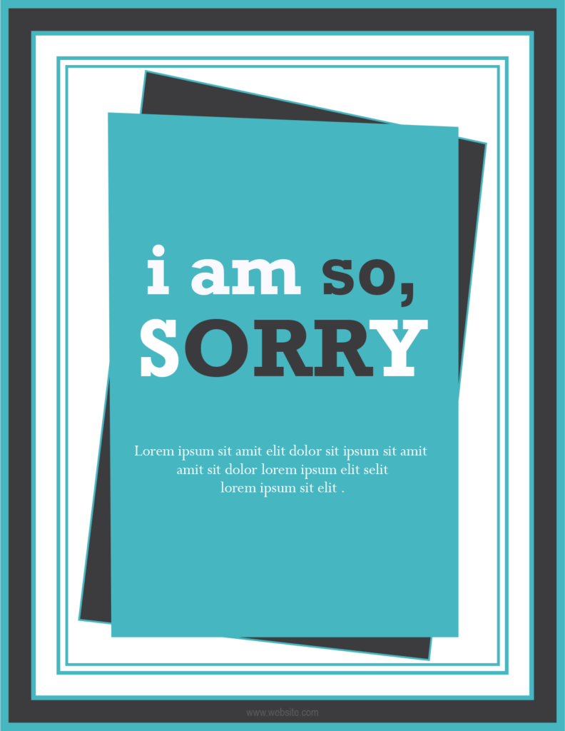 Apology Card Template