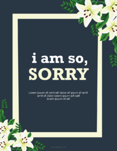 Apology Card Template