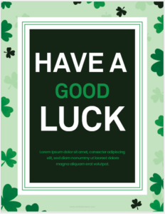 Good Luck Card Template