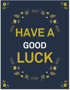 Good Luck Card Template