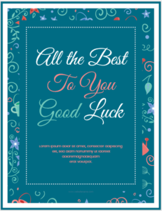 Good Luck Card Template