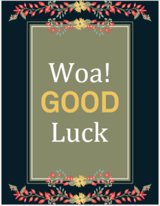 Good Luck Card Template