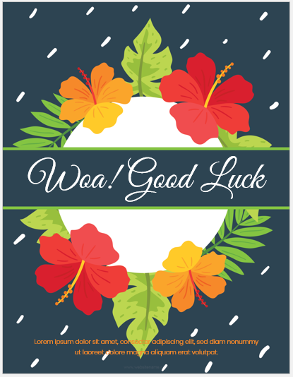 Good Luck Card Template