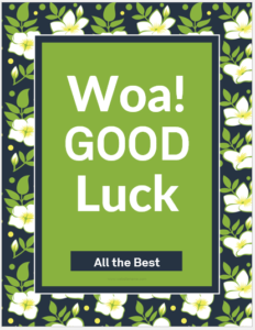 Good Luck Card Template