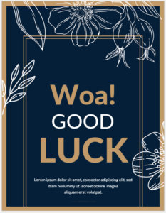 Good Luck Card Template