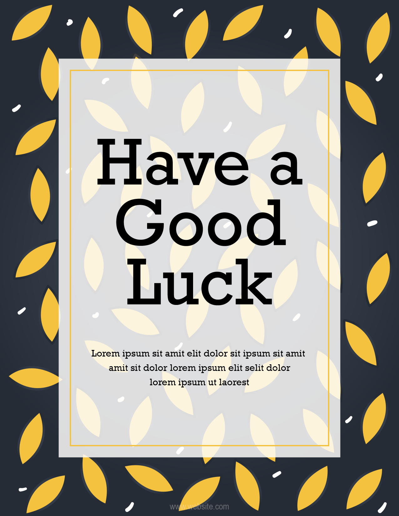 Good Luck Card Template