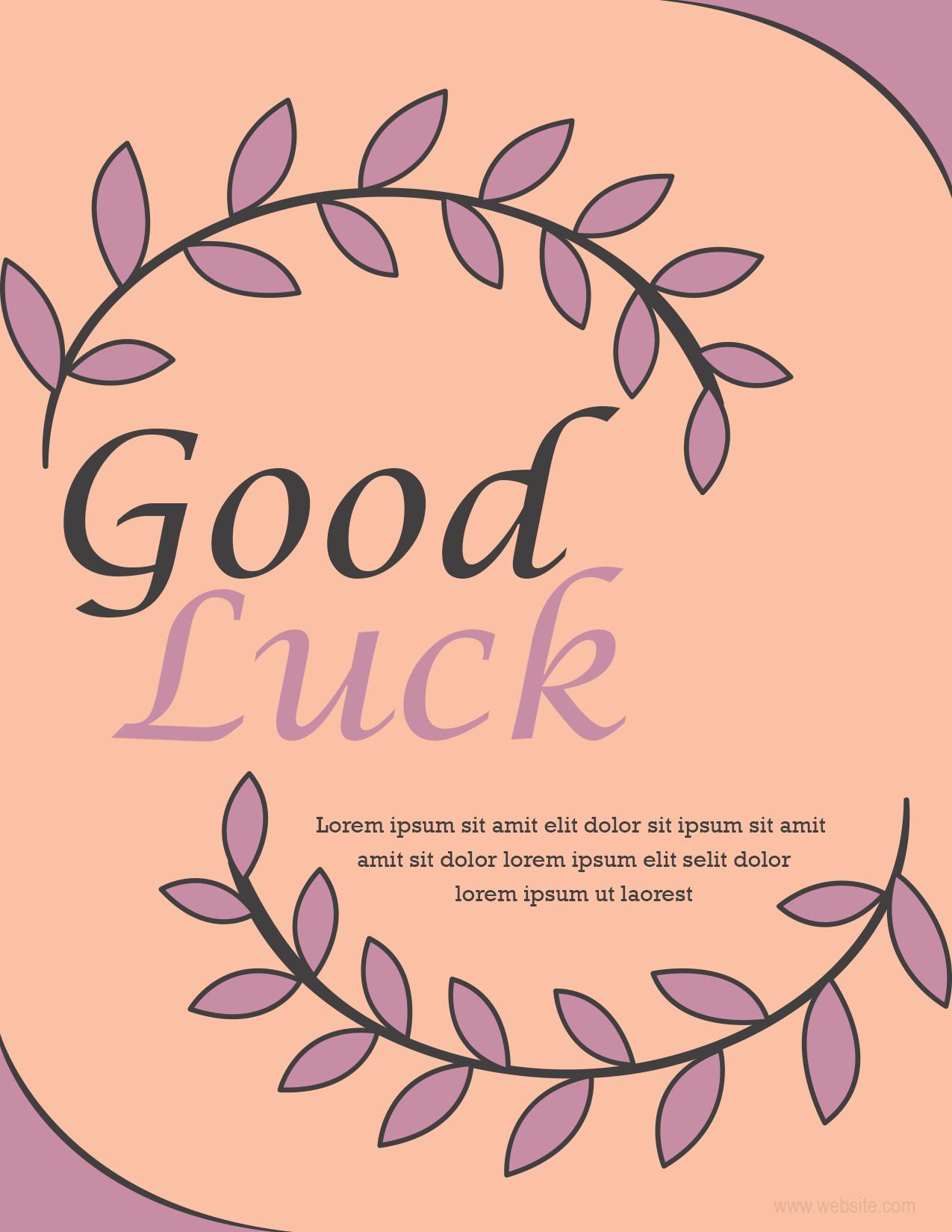 Good Luck Card Template