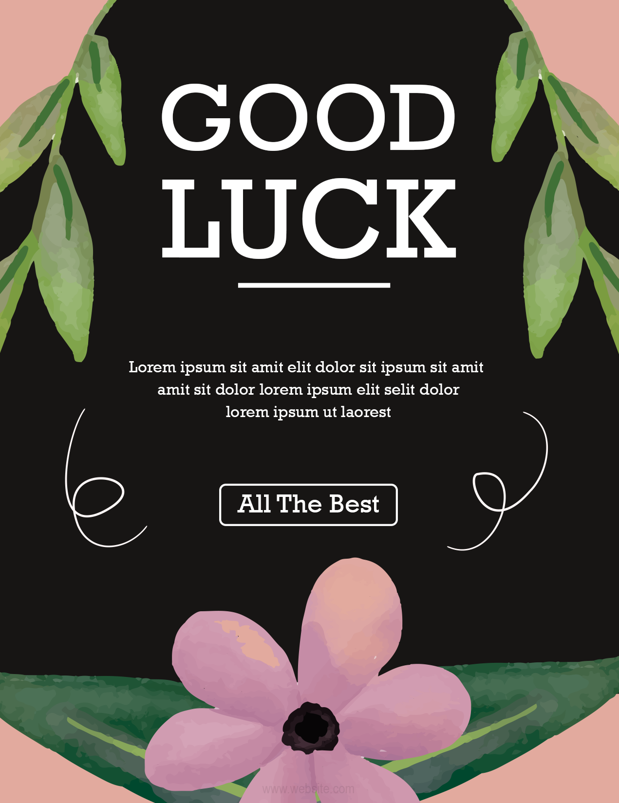 Good Luck Card Template