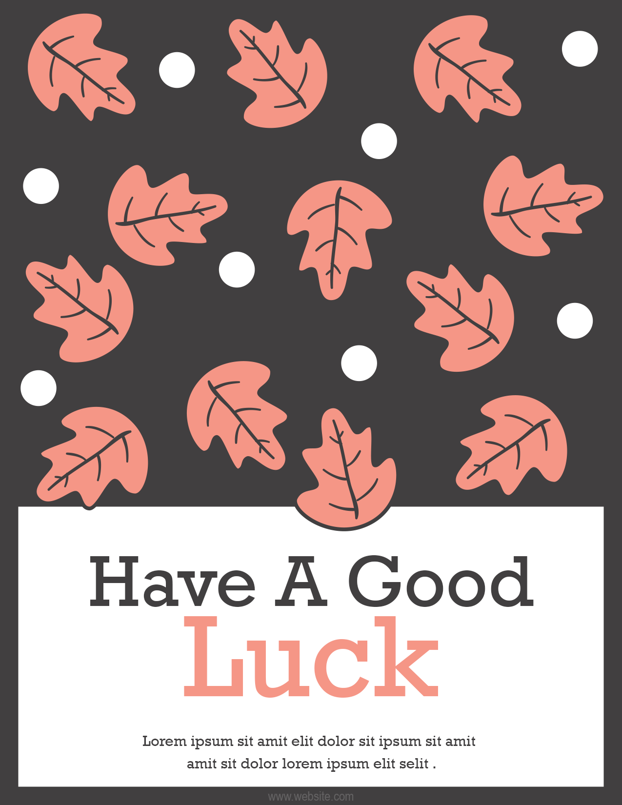 Good Luck Card Template