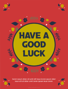 Good Luck Card Template