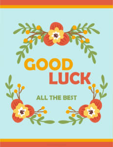 Good Luck Card Template