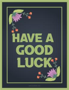 Good Luck Card Template