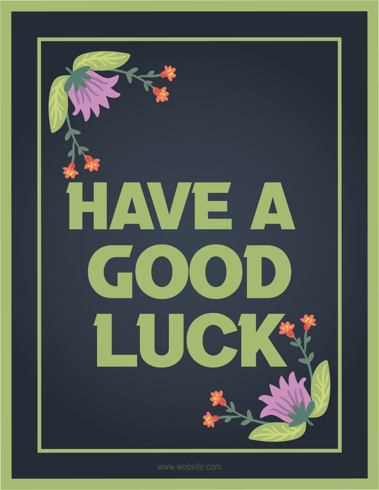 Good Luck Card Template