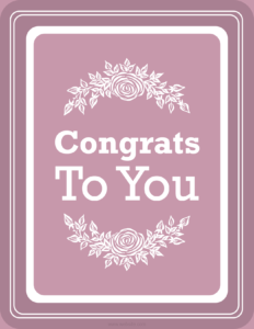 Congratulation card template for Word