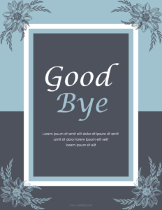 Goodbye Card Template for Word