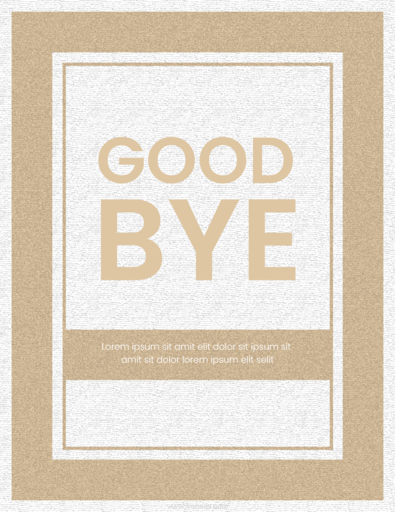 Goodbye Card Template for Word