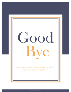 Goodbye Card Template for Word