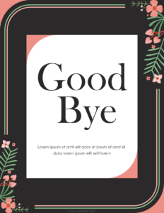 Goodbye Card Template for Word