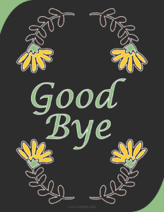 Goodbye Card Template for Word