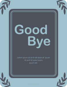 Goodbye Card Template for Word