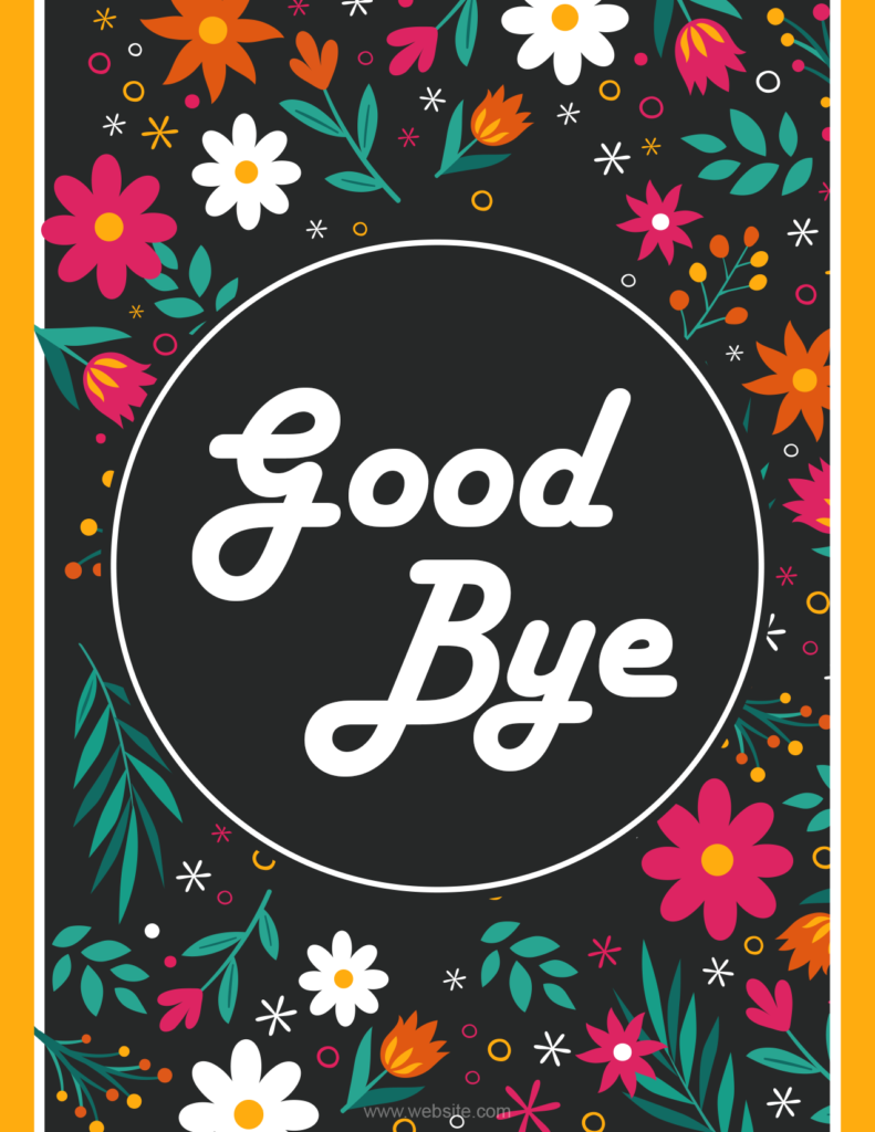 Goodbye Card Template for Word