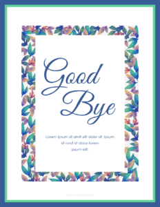 Goodbye Card Template for Word