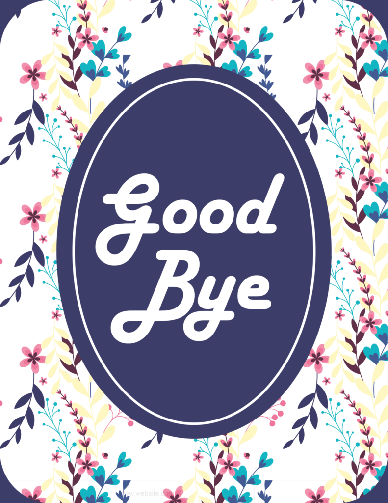 Goodbye Card Template for Word