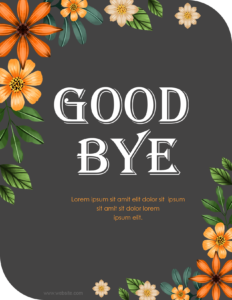 Goodbye Card Template for Word