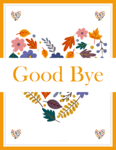 Goodbye Card Template for Word