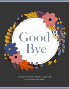 Goodbye Card Template for Word