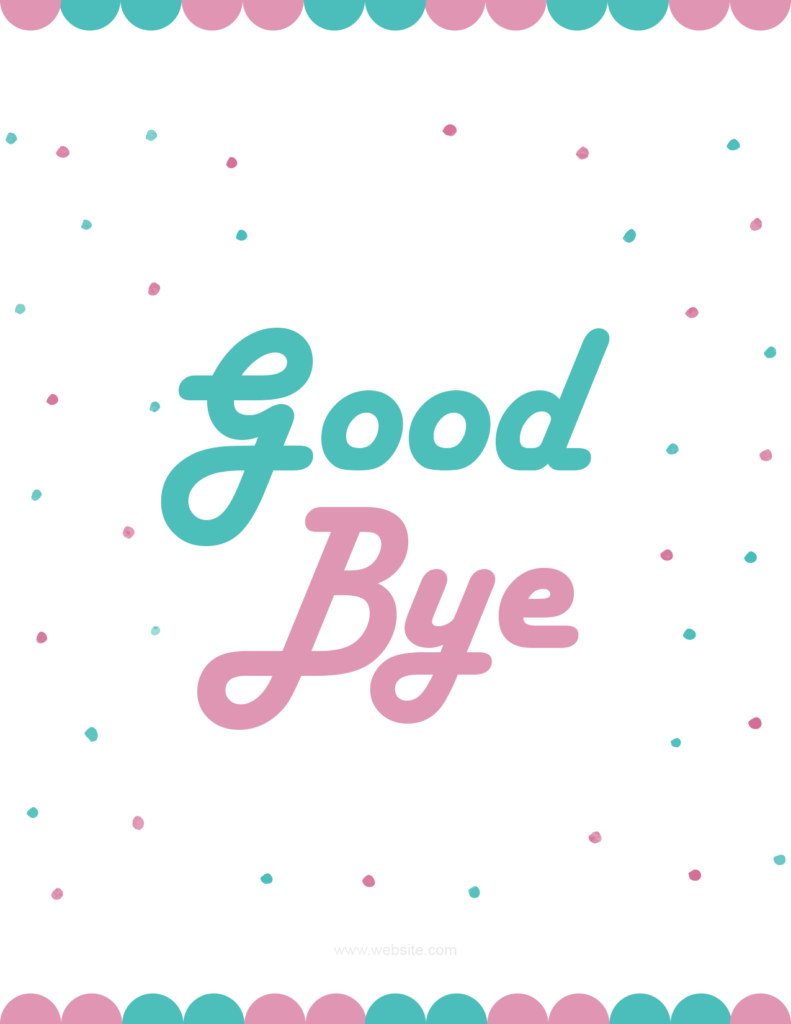 Goodbye Card Template for Word