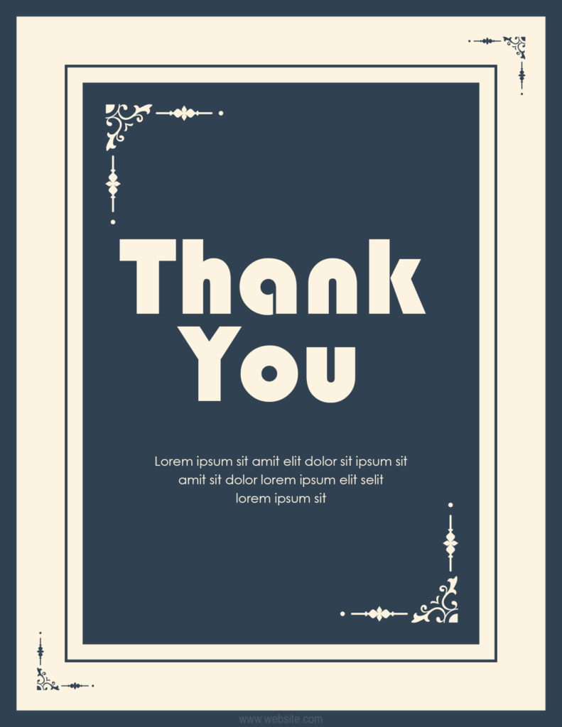 Thank You card template for Word