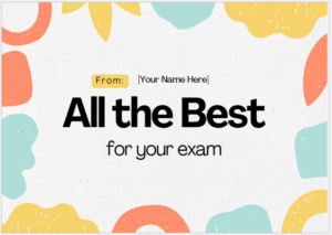 All the Best for Your Exam Card