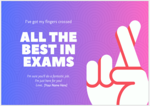 All the Best for Your Exam Card